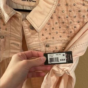 Miss Me pink denim jacket